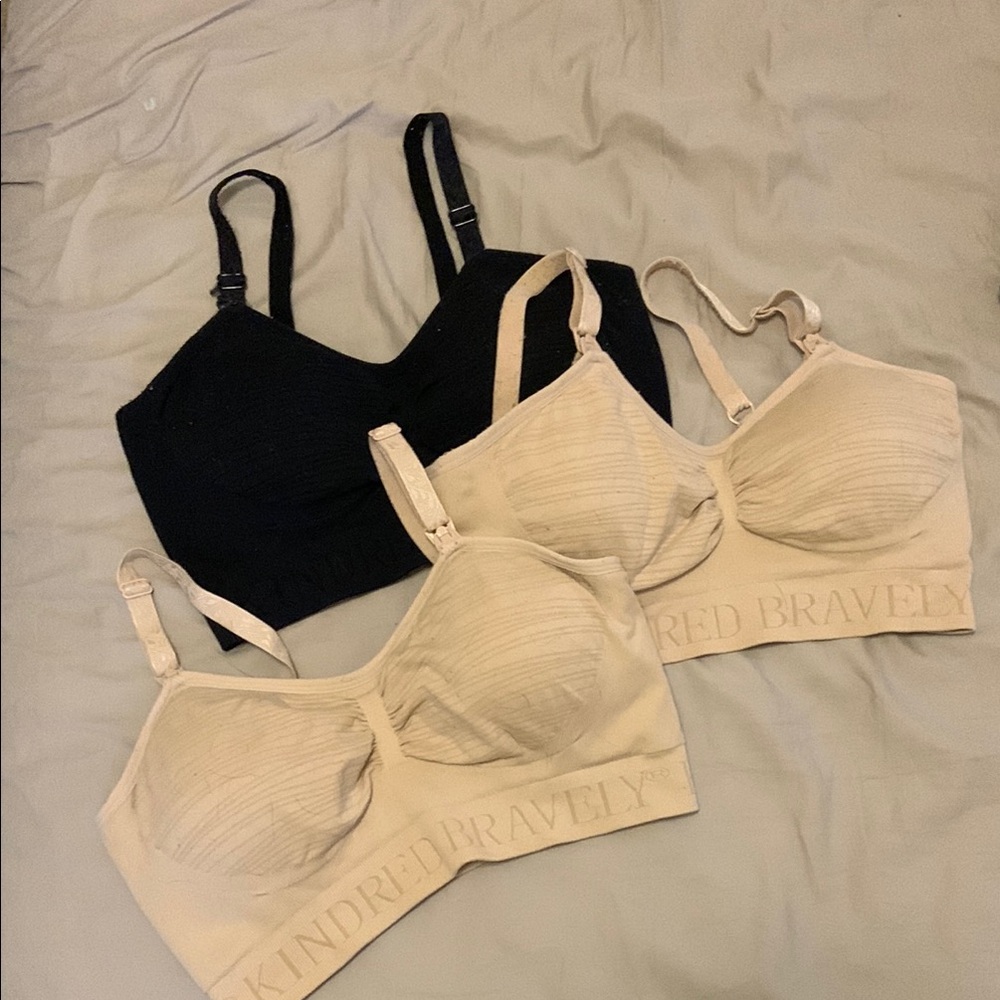 Kindred Bravely Women's Nursing Bras - Black and Cream